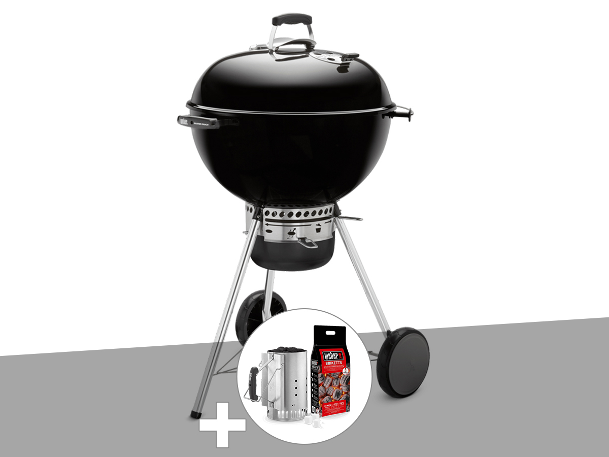 Image of Barbecue Weber Master-Touch GBS 57 cm Noir + Kit Cheminée