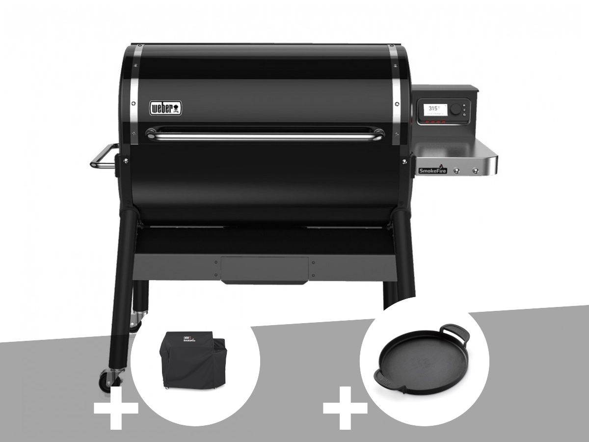 Image of Barbecue à pellets Weber Smokefire EX6 GBS + Housse + Plancha