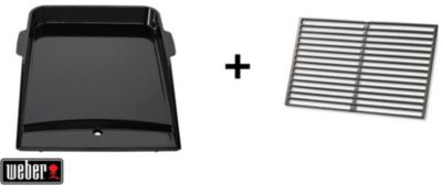 Image of Plancha pour barbecue WEBER Genesis 3 bruleurs + 1/2 grille